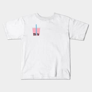 Strawberry Boba Kids T-Shirt